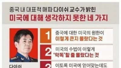   				중국이 미국을 상대할때 놓친 4가지			