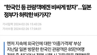 무려 일본 정부가 허가 예정이라는 한국인 상대 바가지