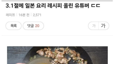 일본 가정식 레시피 올려서 의견 갈린 요리유튜버