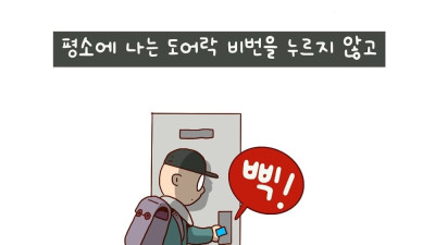 [유머] 	        도어락 비밀번호는 기억하기 쉬운걸로 하라고.jpg