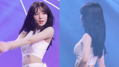 오마이걸 아린 팬들 앞에서 새하얀 자태를