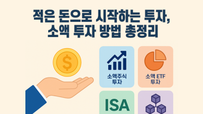 적은 돈으로 시작하는 투자, 소액 투자 방법 총정리